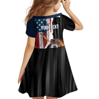 Personalized United States Billiards Family Matching Off The Shoulder Long Sleeve Dress and Hawaiian Shirt Eagle On Fire 8 Ball - Wonder Print Shop