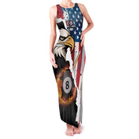Personalized United States Billiards Family Matching Tank Maxi Dress and Hawaiian Shirt Eagle On Fire 8 Ball - Wonder Print Shop