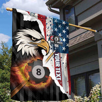 Personalized United States Billiards Garden Flag Eagle On Fire 8 Ball - Wonder Print Shop