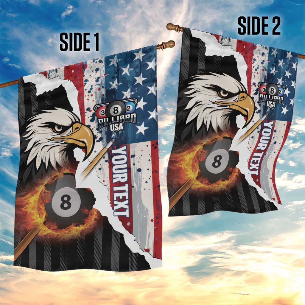 Personalized United States Billiards Garden Flag Eagle On Fire 8 Ball - Wonder Print Shop