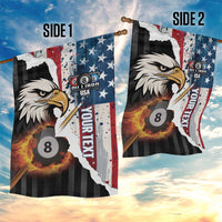 Personalized United States Billiards Garden Flag Eagle On Fire 8 Ball - Wonder Print Shop