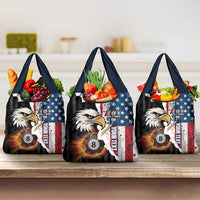 Personalized United States Billiards Grocery Bag Eagle On Fire 8 Ball - Wonder Print Shop