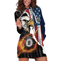 Personalized United States Billiards Hoodie Dress Eagle On Fire 8 Ball - Wonder Print Shop