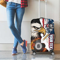 Personalized United States Billiards Luggage Cover Eagle On Fire 8 Ball - Wonder Print Shop