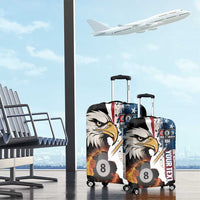 Personalized United States Billiards Luggage Cover Eagle On Fire 8 Ball - Wonder Print Shop