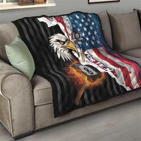 Personalized United States Billiards Quilt Eagle On Fire 8 Ball - Wonder Print Shop
