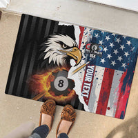 Personalized United States Billiards Rubber Doormat Eagle On Fire 8 Ball - Wonder Print Shop