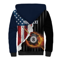 Personalized United States Billiards Sherpa Hoodie Eagle On Fire 8 Ball - Wonder Print Shop