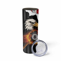 Personalized United States Billiards Skinny Tumbler Eagle On Fire 8 Ball - Wonder Print Shop