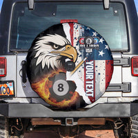 Personalized United States Billiards Spare Tire Cover Eagle On Fire 8 Ball - Wonder Print Shop