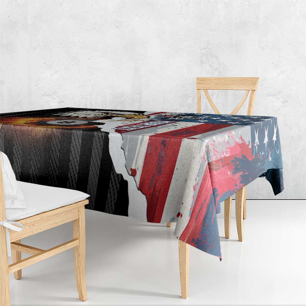 Personalized United States Billiards Tablecloth Eagle On Fire 8 Ball - Wonder Print Shop