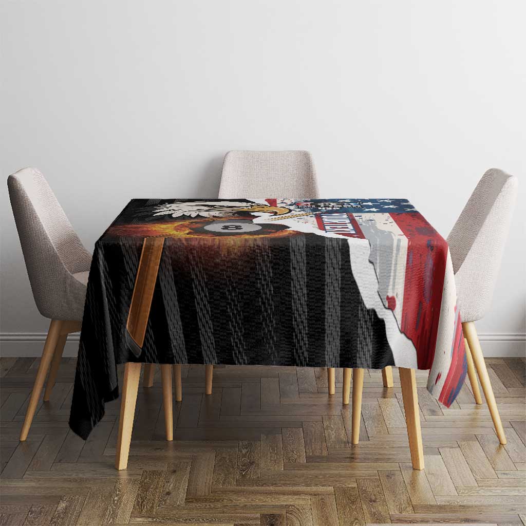 Personalized United States Billiards Tablecloth Eagle On Fire 8 Ball - Wonder Print Shop