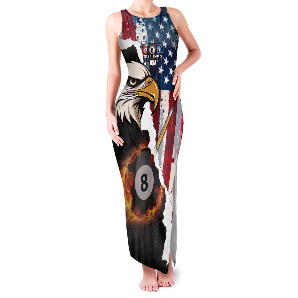 Personalized United States Billiards Tank Maxi Dress Eagle On Fire 8 Ball - Wonder Print Shop