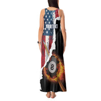 Personalized United States Billiards Tank Maxi Dress Eagle On Fire 8 Ball - Wonder Print Shop