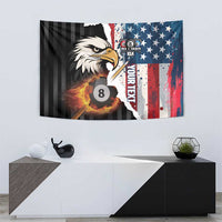 Personalized United States Billiards Tapestry Eagle On Fire 8 Ball - Wonder Print Shop