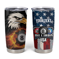 Personalized United States Billiards Tumbler Cup Eagle On Fire 8 Ball - Wonder Print Shop