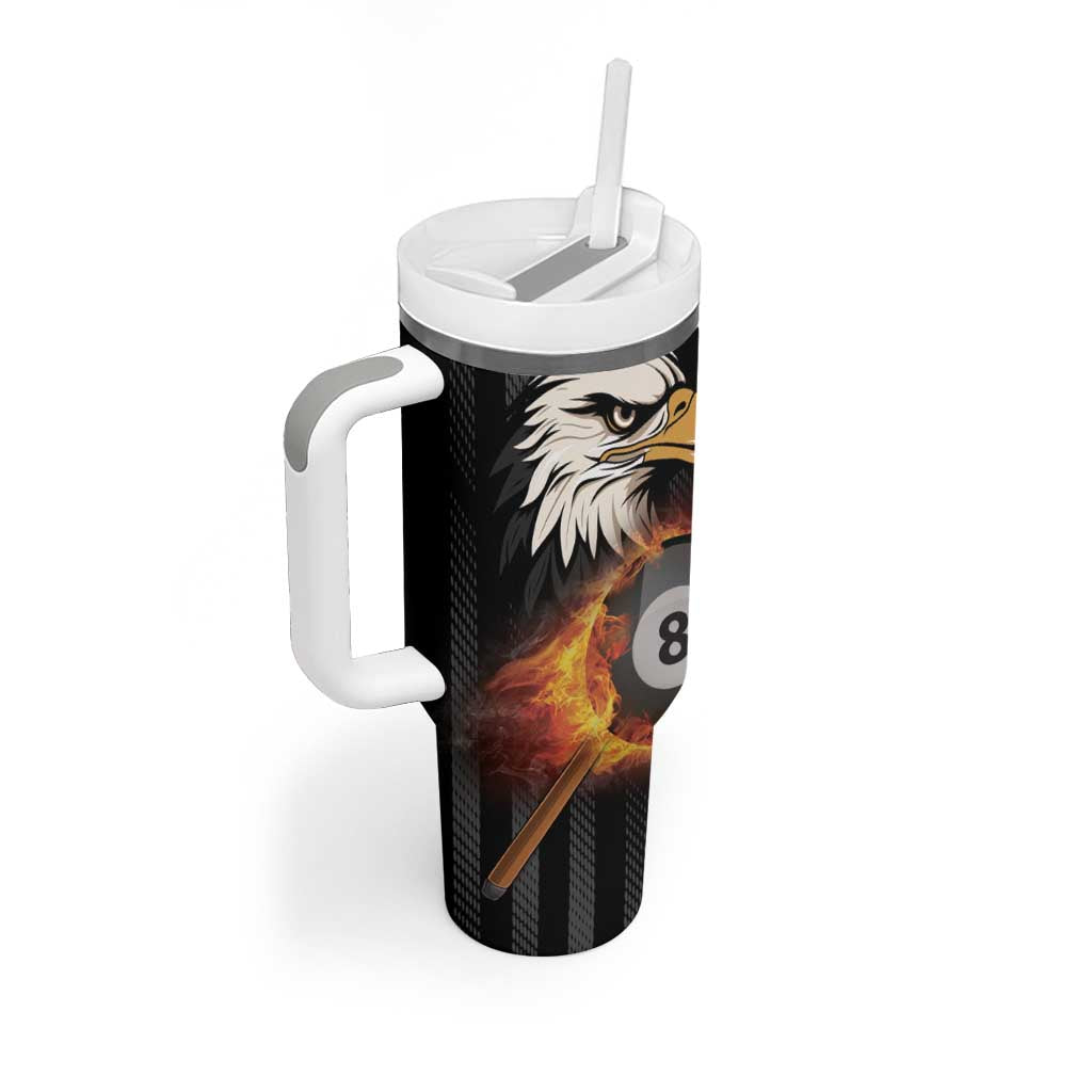 Personalized United States Billiards Tumbler With Handle Eagle On Fire 8 Ball - Wonder Print Shop