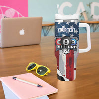 Personalized United States Billiards Tumbler With Handle Eagle On Fire 8 Ball - Wonder Print Shop