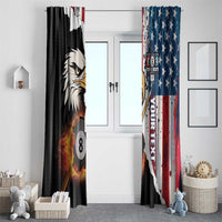 Personalized United States Billiards Window Curtain Eagle On Fire 8 Ball - Wonder Print Shop