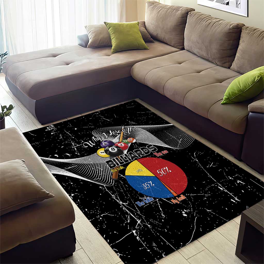 Why I Lose At Billiards Area Rug Funny Grunge Style - Wonder Print Shop