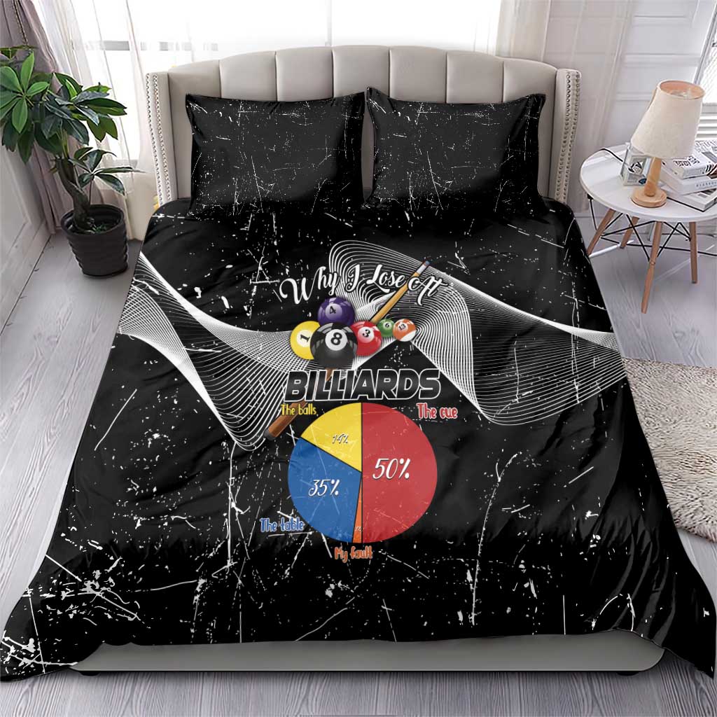 Why I Lose At Billiards Bedding Set Funny Grunge Style - Wonder Print Shop