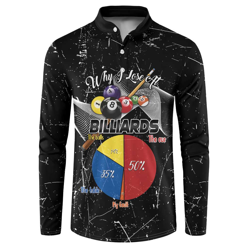 Why I Lose At Billiards Button Sweatshirt Funny Grunge Style - Wonder Print Shop