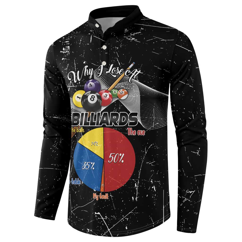 Why I Lose At Billiards Button Sweatshirt Funny Grunge Style - Wonder Print Shop