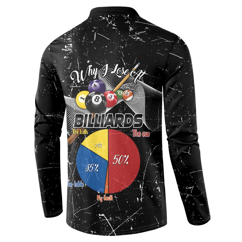 Why I Lose At Billiards Button Sweatshirt Funny Grunge Style - Wonder Print Shop