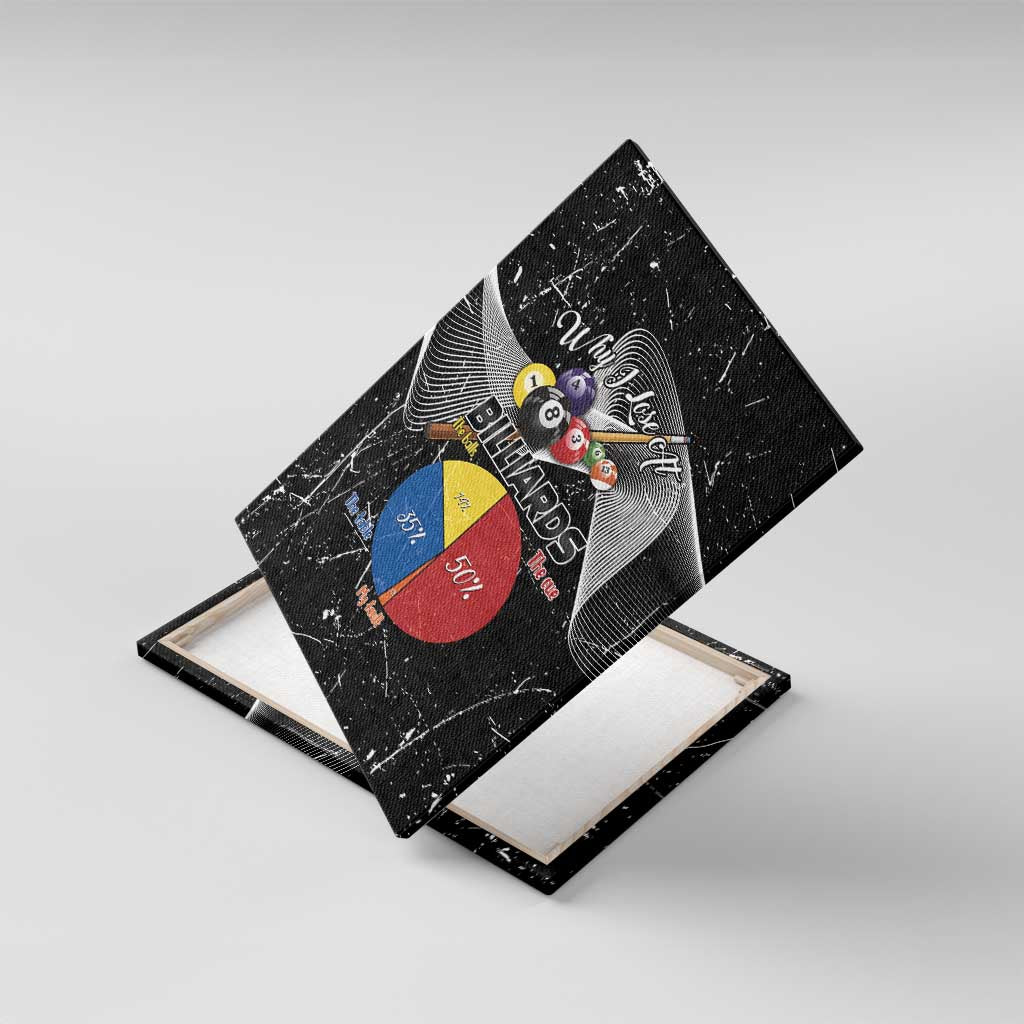 Why I Lose At Billiards Canvas Wall Art Funny Grunge Style - Wonder Print Shop