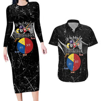 Why I Lose At Billiards Couples Matching Long Sleeve Bodycon Dress and Hawaiian Shirt Funny Grunge Style - Wonder Print Shop