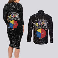Why I Lose At Billiards Couples Matching Long Sleeve Bodycon Dress and Long Sleeve Button Shirt Funny Grunge Style - Wonder Print Shop