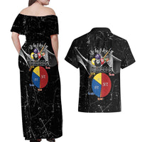 Why I Lose At Billiards Couples Matching Off Shoulder Maxi Dress and Hawaiian Shirt Funny Grunge Style - Wonder Print Shop