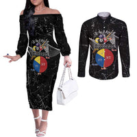 Why I Lose At Billiards Couples Matching Off The Shoulder Long Sleeve Dress and Long Sleeve Button Shirt Funny Grunge Style - Wonder Print Shop