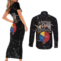 Why I Lose At Billiards Couples Matching Short Sleeve Bodycon Dress and Long Sleeve Button Shirt Funny Grunge Style - Wonder Print Shop