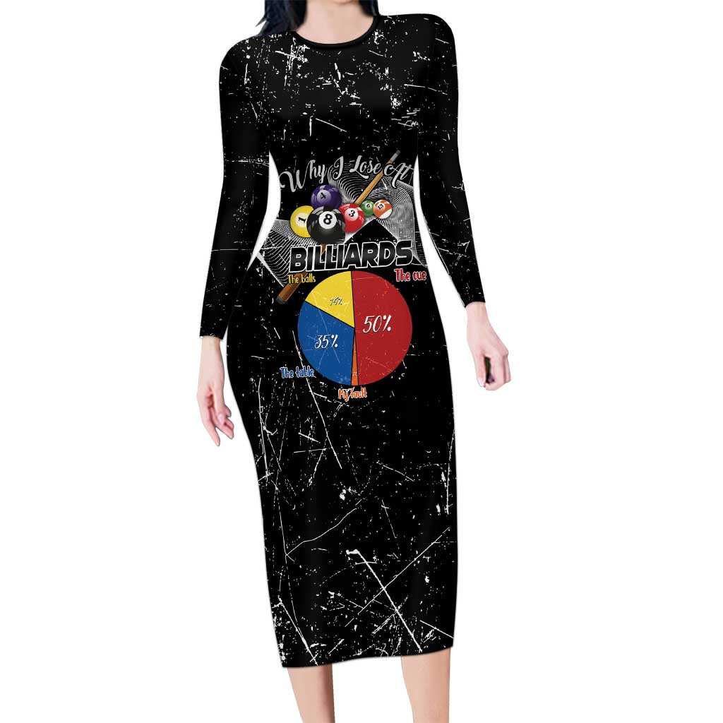 Why I Lose At Billiards Family Matching Long Sleeve Bodycon Dress and Hawaiian Shirt Funny Grunge Style - Wonder Print Shop