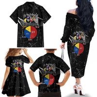 Why I Lose At Billiards Family Matching Off The Shoulder Long Sleeve Dress and Hawaiian Shirt Funny Grunge Style - Wonder Print Shop