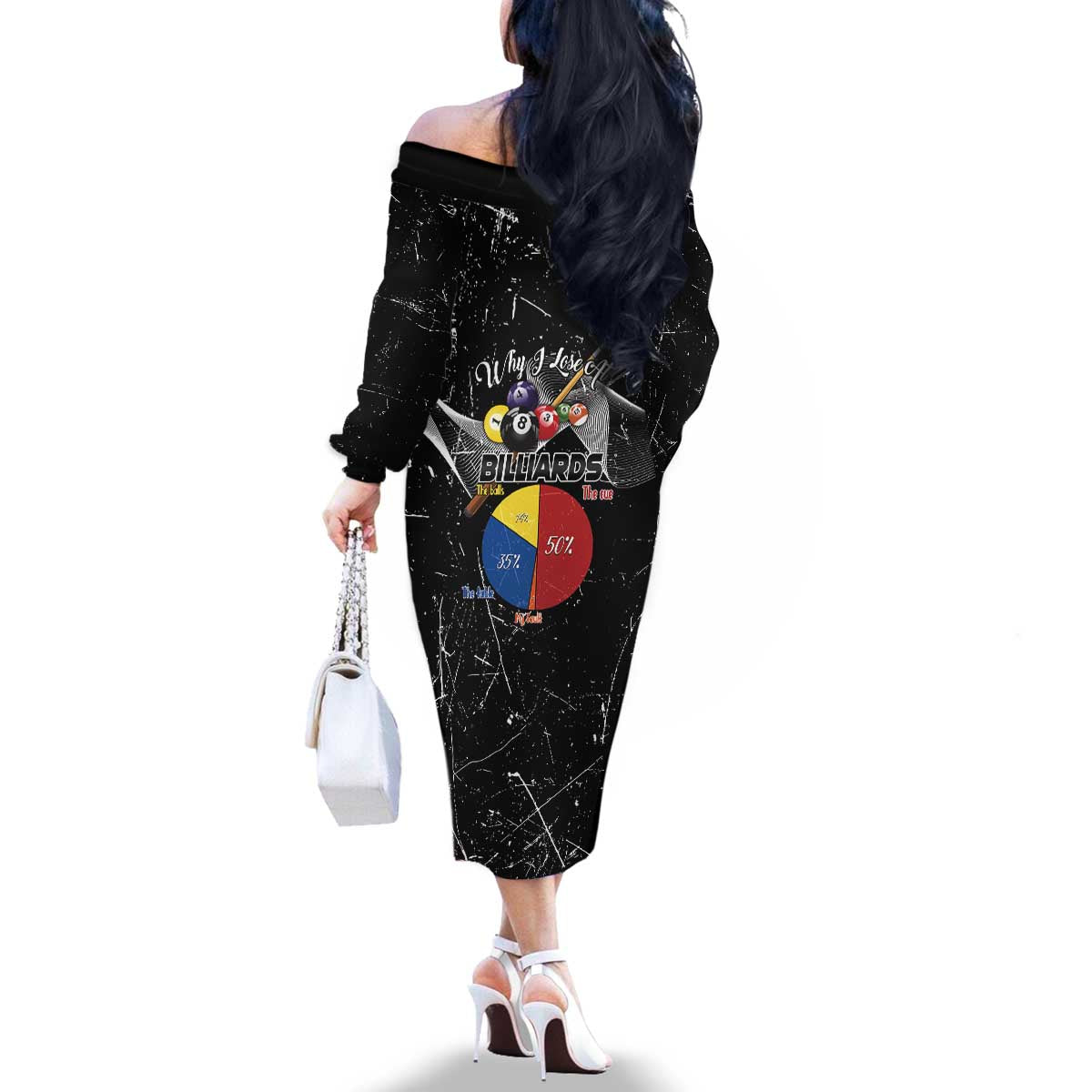 Why I Lose At Billiards Family Matching Off The Shoulder Long Sleeve Dress and Hawaiian Shirt Funny Grunge Style - Wonder Print Shop