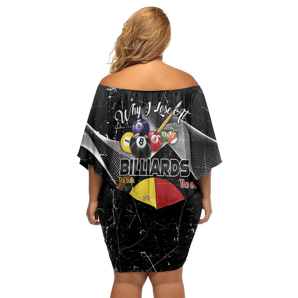 Why I Lose At Billiards Family Matching Off Shoulder Short Dress and Hawaiian Shirt Funny Grunge Style - Wonder Print Shop
