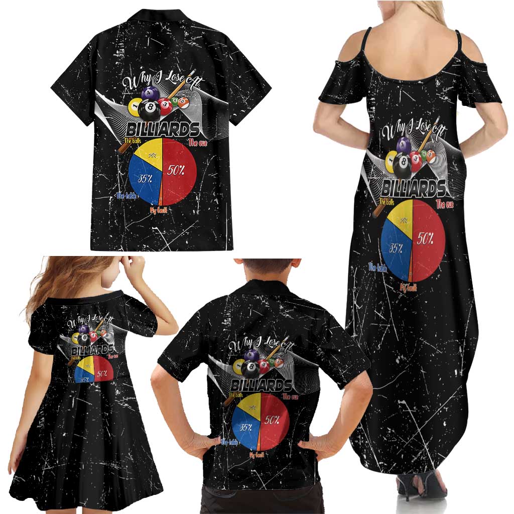 Why I Lose At Billiards Family Matching Summer Maxi Dress and Hawaiian Shirt Funny Grunge Style - Wonder Print Shop