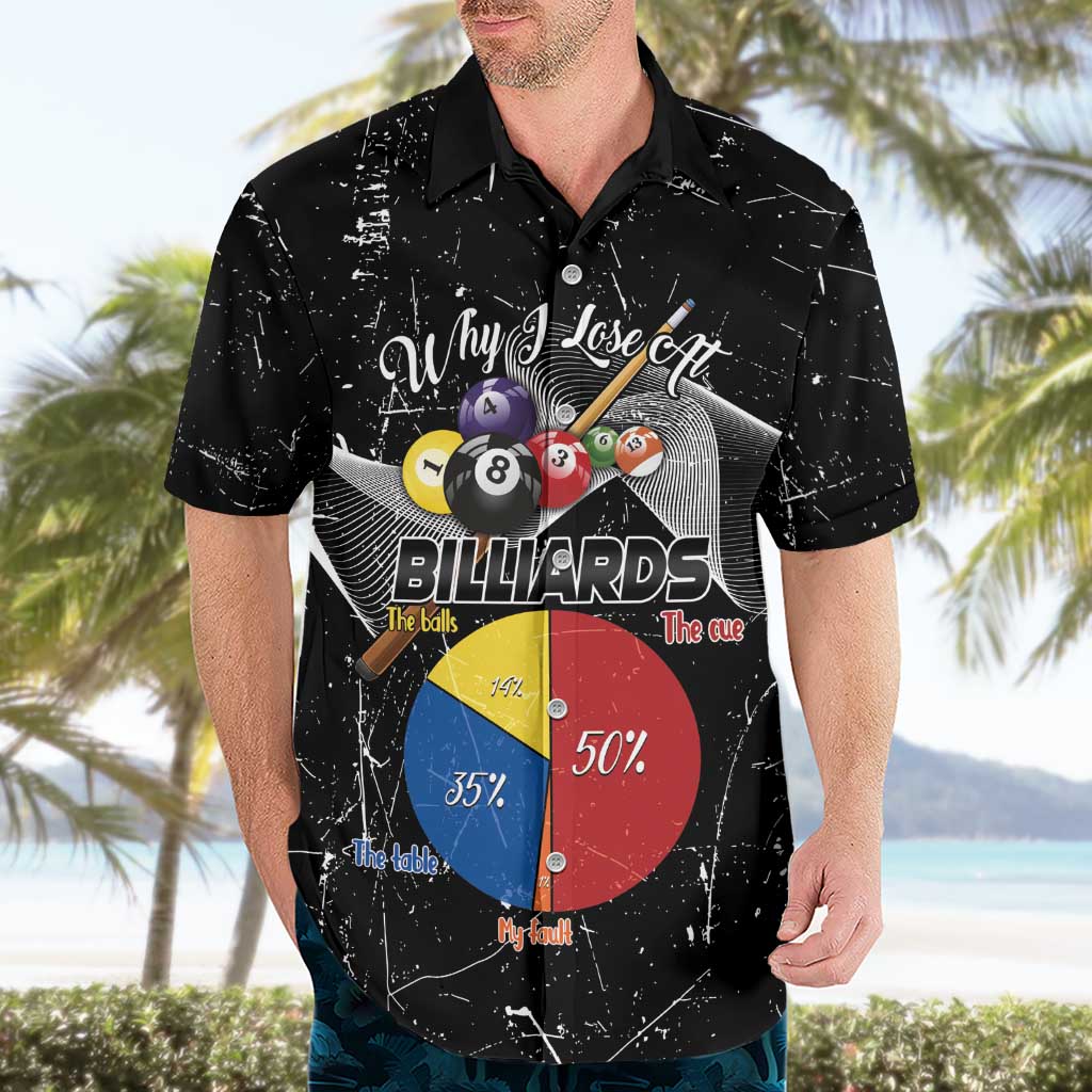 Why I Lose At Billiards Hawaiian Shirt Funny Grunge Style - Wonder Print Shop