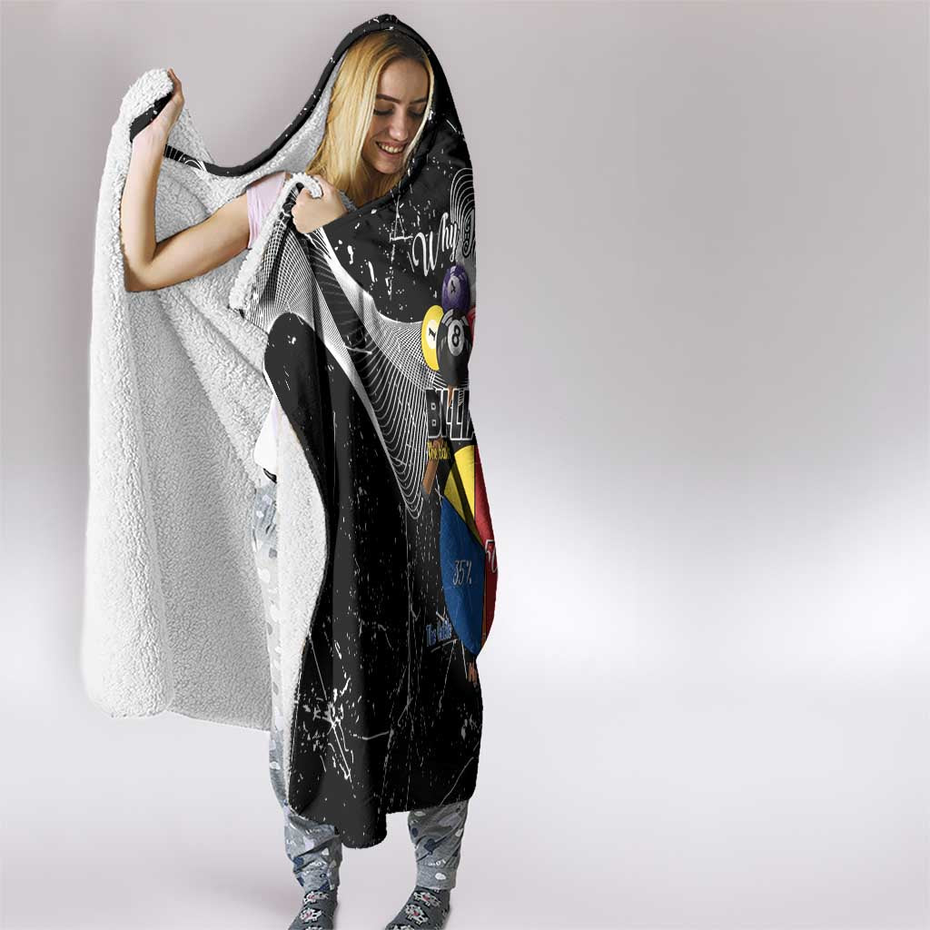 Why I Lose At Billiards Hooded Blanket Funny Grunge Style - Wonder Print Shop