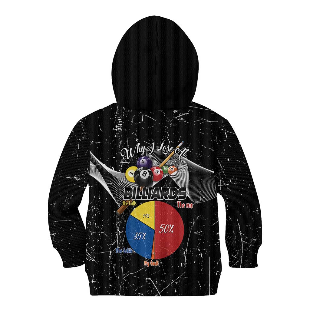 Why I Lose At Billiards Kid Hoodie Funny Grunge Style - Wonder Print Shop