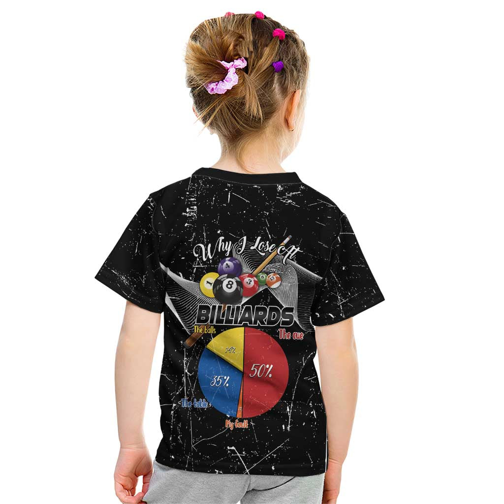 Why I Lose At Billiards Kid T Shirt Funny Grunge Style - Wonder Print Shop