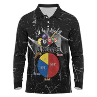 Why I Lose At Billiards Long Sleeve Polo Shirt Funny Grunge Style - Wonder Print Shop