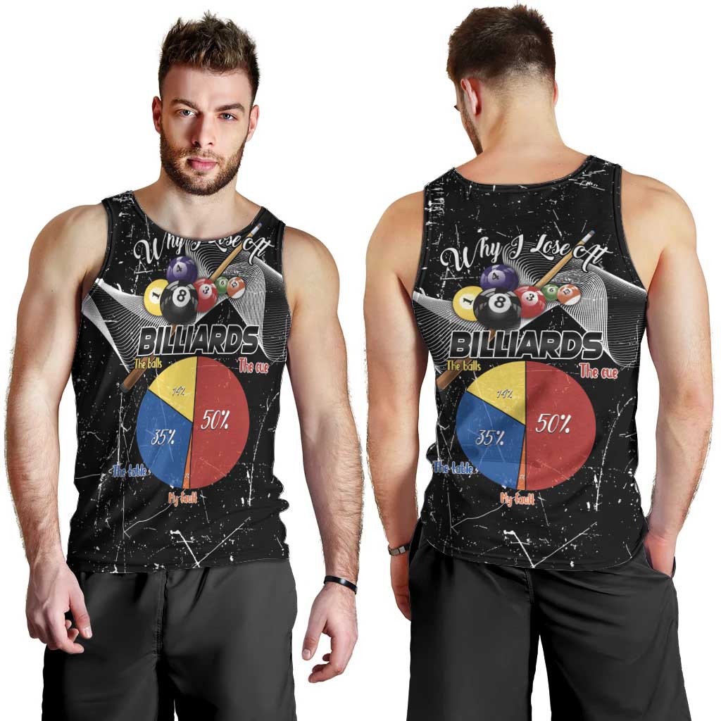 Why I Lose At Billiards Men Tank Top Funny Grunge Style - Wonder Print Shop