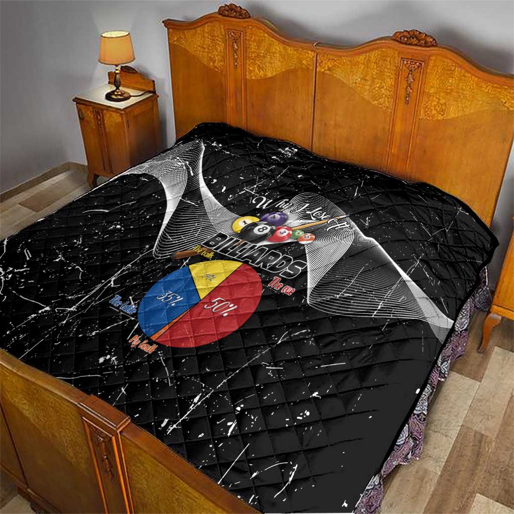 Why I Lose At Billiards Quilt Funny Grunge Style - Wonder Print Shop