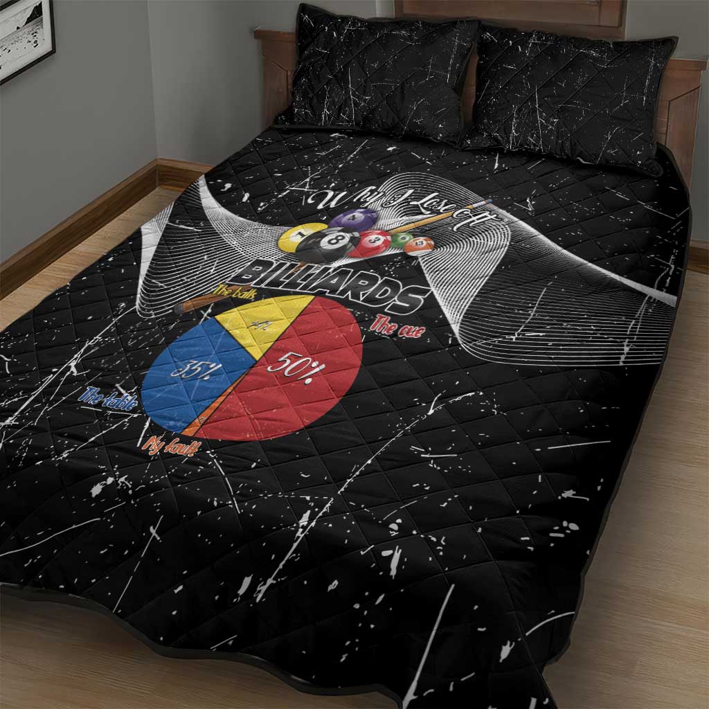 Why I Lose At Billiards Quilt Bed Set Funny Grunge Style - Wonder Print Shop