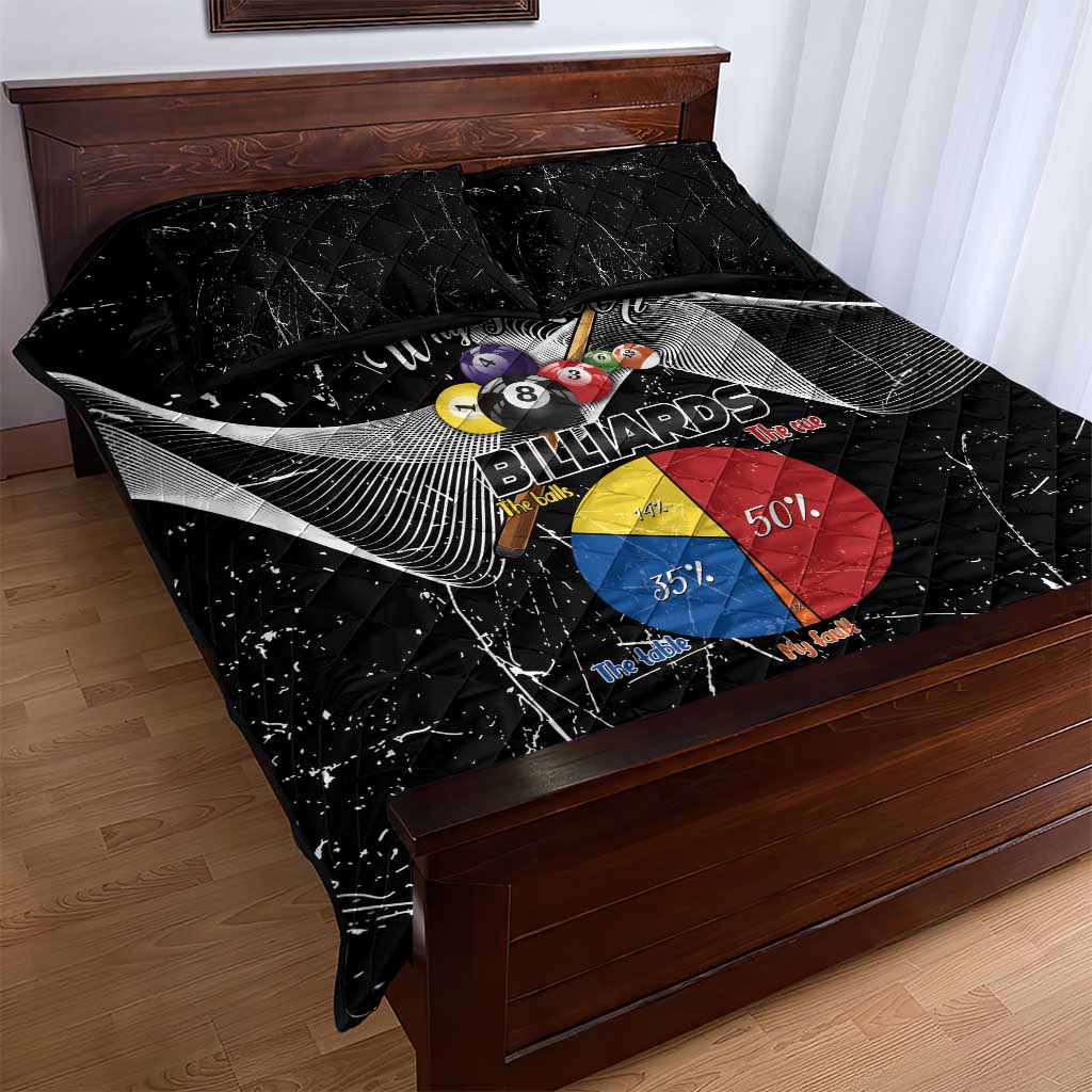 Why I Lose At Billiards Quilt Bed Set Funny Grunge Style - Wonder Print Shop