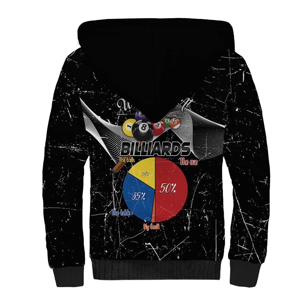 Why I Lose At Billiards Sherpa Hoodie Funny Grunge Style - Wonder Print Shop