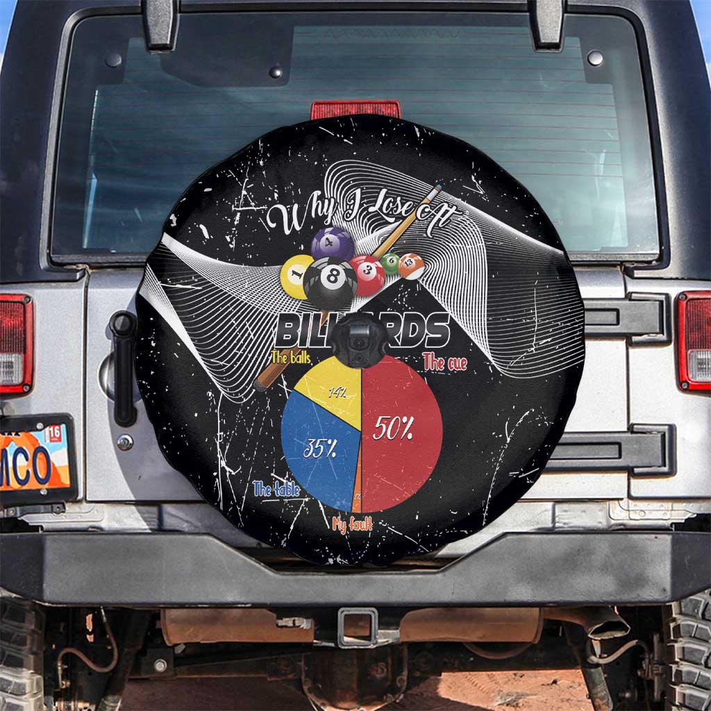 Why I Lose At Billiards Spare Tire Cover Funny Grunge Style - Wonder Print Shop